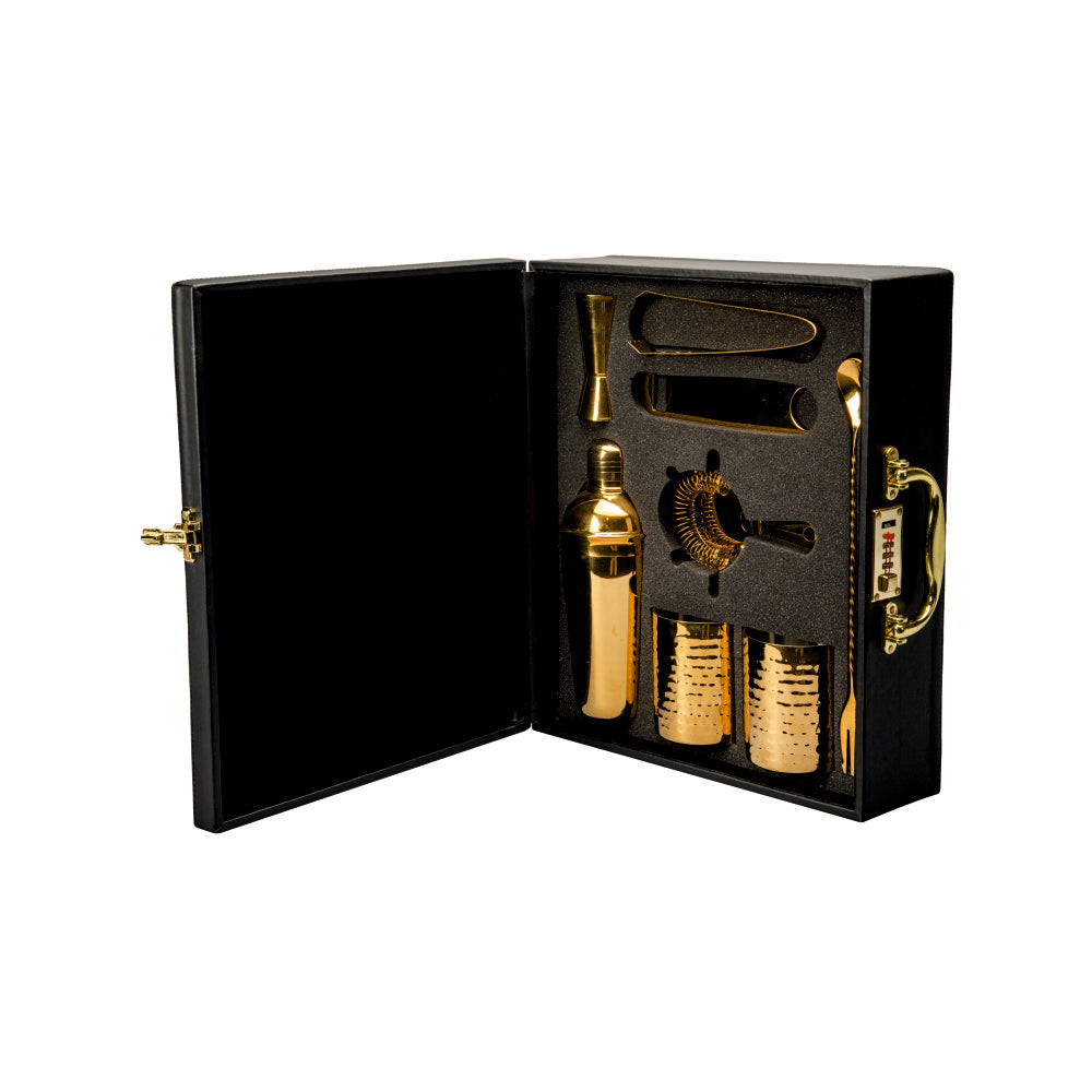Abrazo Luxury 8-Piece PVD Gold Bartender Kit