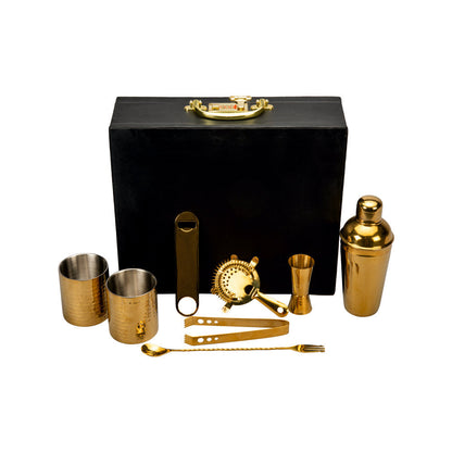 Abrazo Luxury 8-Piece PVD Gold Bartender Kit