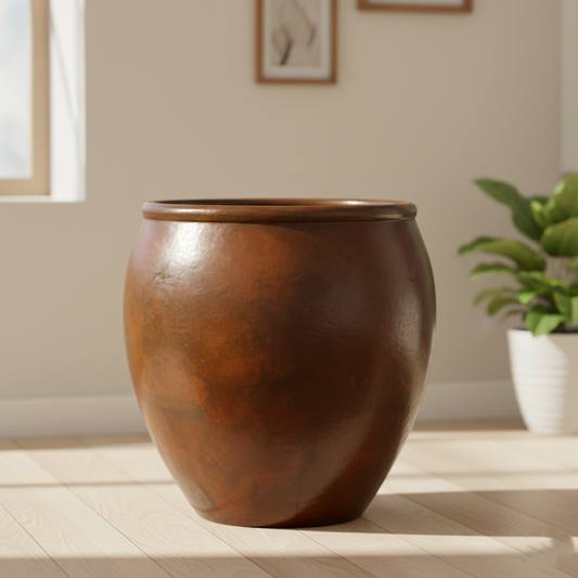 Elegant Bhalki Terracotta Planter – Handmade Earthy Brown Large Terracotta Planter 26″, 30″ & 36″