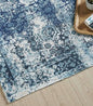 Printed Vintage Dhurrie Carpet Rug Runner Floor Mat for Living Room Bedroom: 3.5 X 5.5 Feet Blue