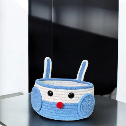 Handwoven Cotton Cartoon Storage Basket