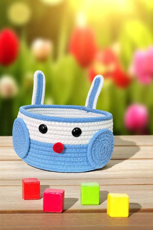 Handwoven Cotton Cartoon Storage Basket