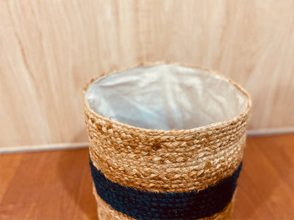 Handcrafted Braided Jute Storage Basket