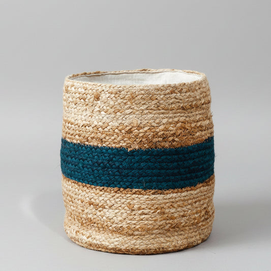 Handcrafted Braided Jute Storage Basket
