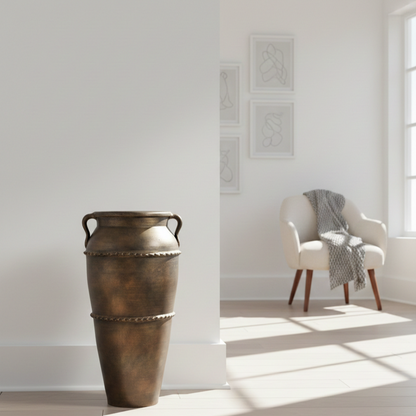 Glorious Buxor Terracotta Urn – Antique Handcrafted Statement Planter 26″, 30″ And 36″