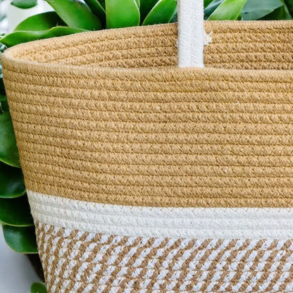 Lucky Women’s Handcrafted Cotton Rope Tote Bag – Double Handle Shoulder Bag for Office & College