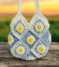 Lovely Lady Handcrafted Crochet Bag – Cotton Yarn Sling with Lining & Zipper for Women