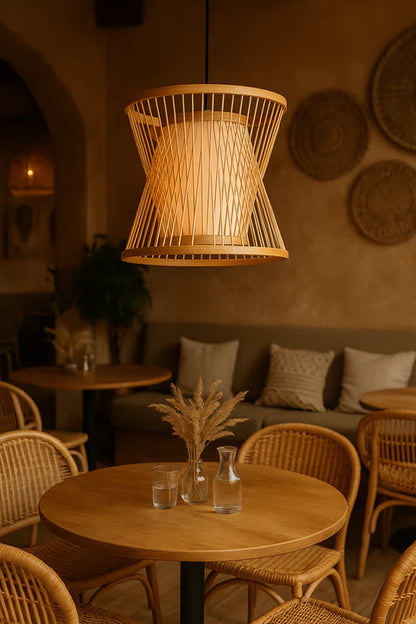 Handcrafted Wicker Rattan Pendant Light Cadley