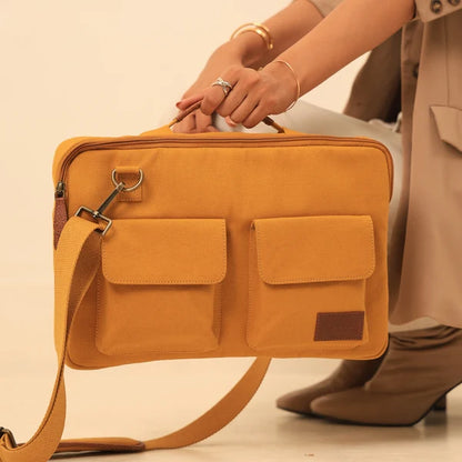 Cleveland Laptop Sleeve Bag for Men & Women Mustard