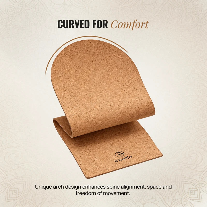 Premium Cork & Natural Rubber Yoga Mat - 6mm Arch Classic Shaped