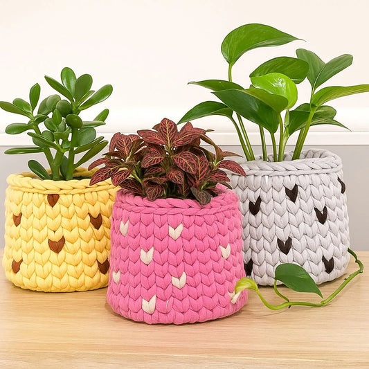 Multipurpose Handcrafted Cotton Crochet Planter