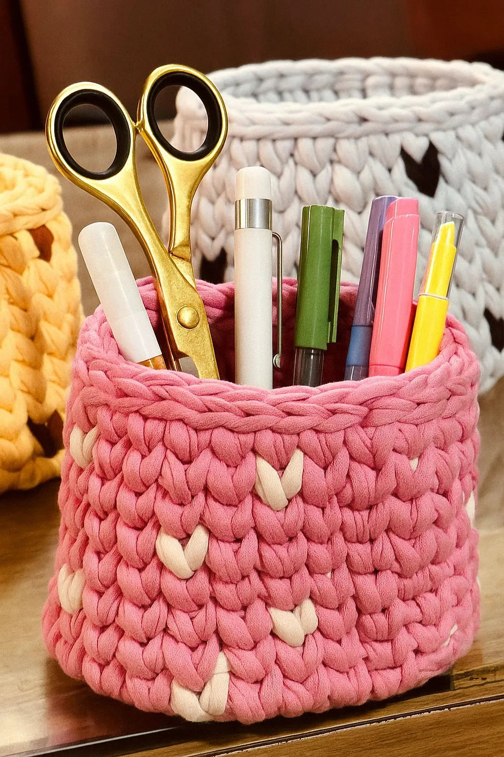 Multipurpose Handcrafted Cotton Crochet Planter