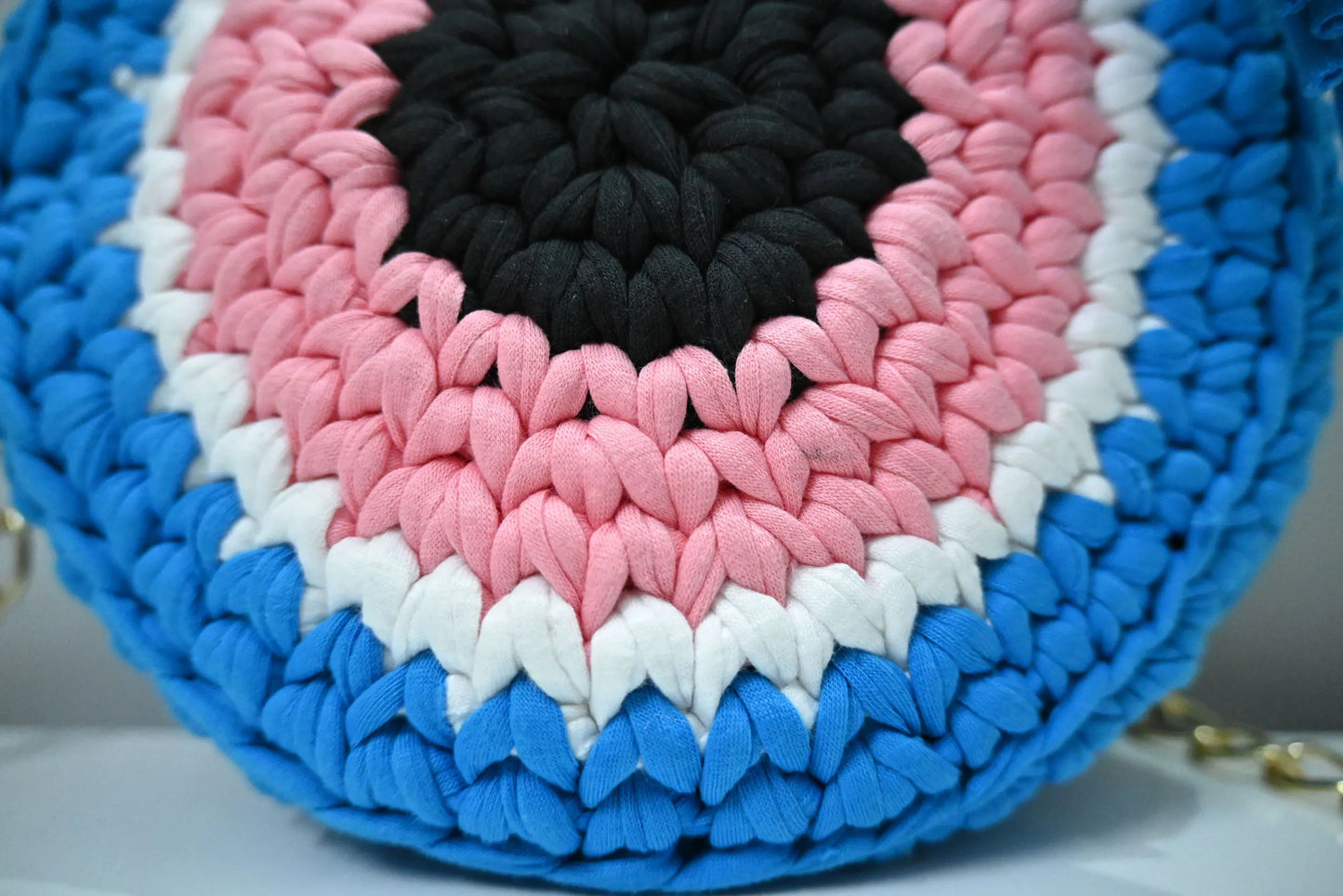 Hand-Knitted Cotton Evil Eye Sling Bag