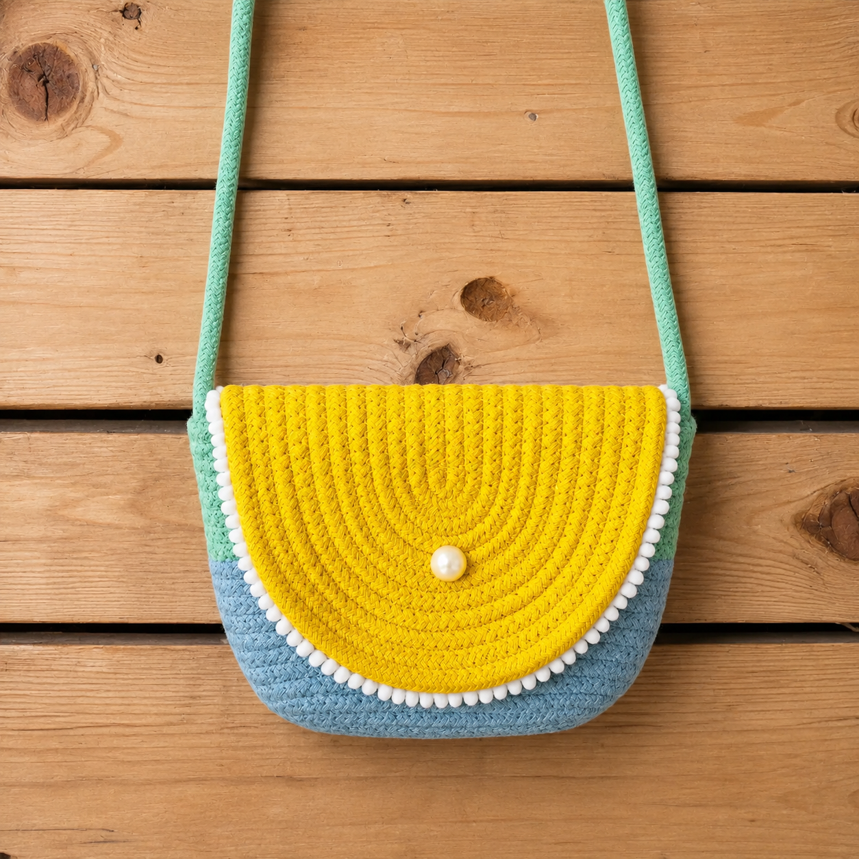 Handcrafted Cotton Crossbody Sling Bag