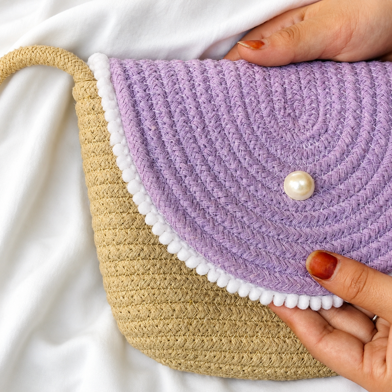 Handcrafted Cotton Crossbody Sling Bag