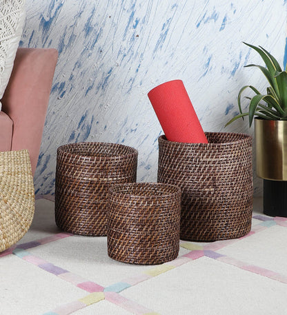 Mahika Handcrafted Rattan Planter