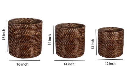 Mahika Handcrafted Rattan Planter