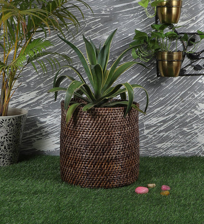 Mahika Handcrafted Rattan Planter