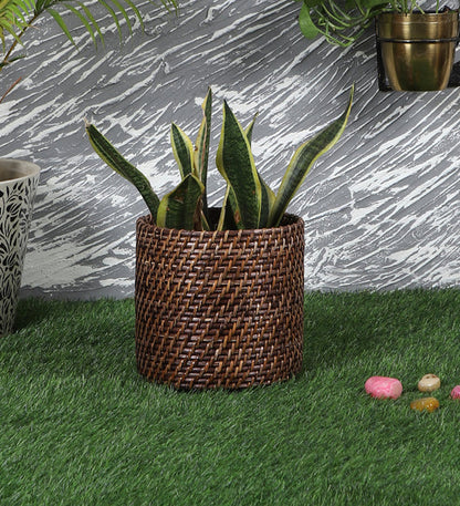 Mahika Handcrafted Rattan Planter