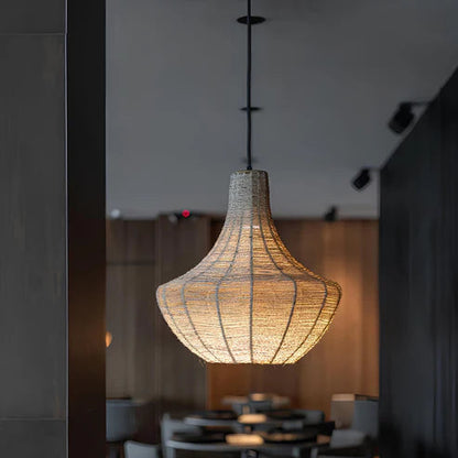 Handcrafted Raffia Natural Pendant Light Devil