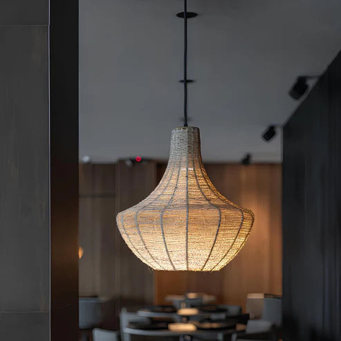 Handcrafted Raffia Natural Pendant Light Devil