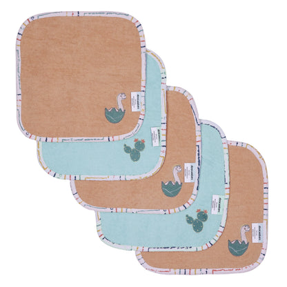 Face Washers - D for Dino Print (Set of 5)