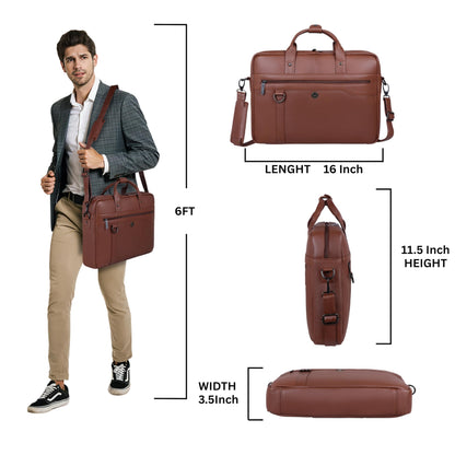 Wildhorn Premium Genuine Leather Executive Office Bag | Luxury Business Briefcase