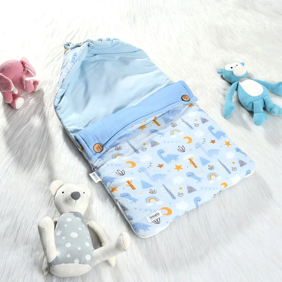 Sovana Dinoland 3-in-1 Muslin Carrier Nest & Sleeping Bag