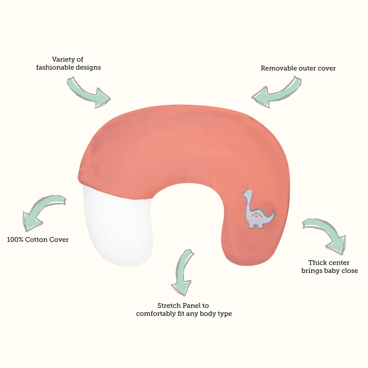 Dino Feeding & Nursing Pillow