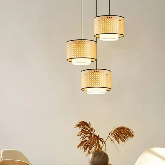 Erish Wicker Rattan Hanging Light
