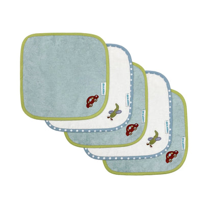 Face Washers - Transport Print (Set of 5)