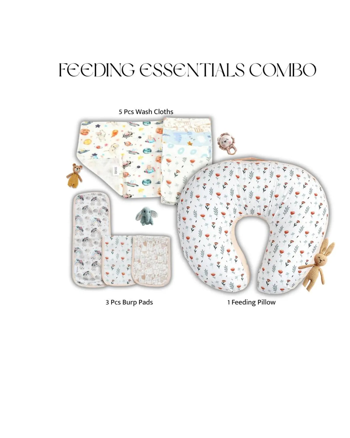 9-Piece Feeding Essentials Set for Kids - Ferns & Roses