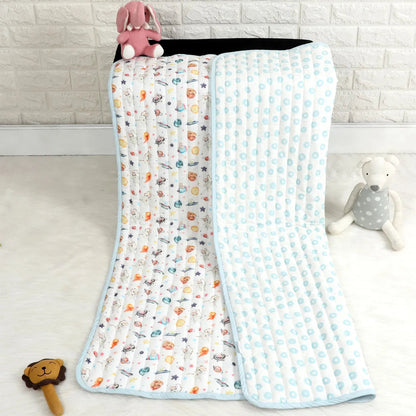 Pets of the Galaxy Organic Cotton Quilted Muslin Reversible Blanket