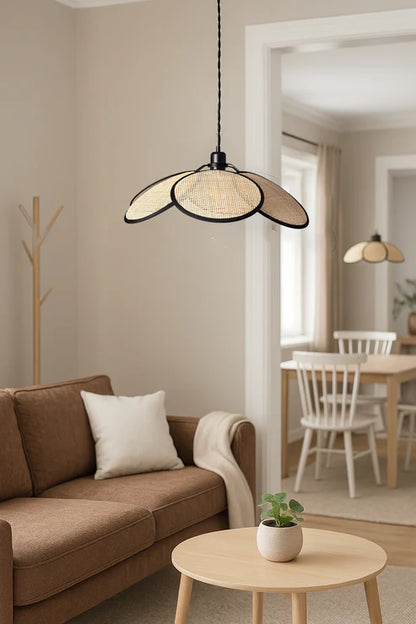 Handcrafted Rattan Cane Pendant Light Garrison