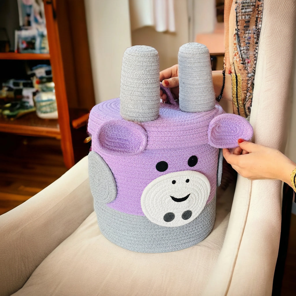 Hand-Woven Giraffe Storage Hamper