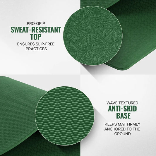 Wifelife Classic TPE Yoga Mat - 6mm Forest Green