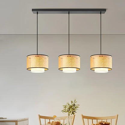 Handcrafted Wicker Rattan Pendant Light Harman