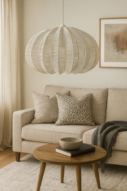 Handcrafted Bamboo Rattan Pendant Light Hem
