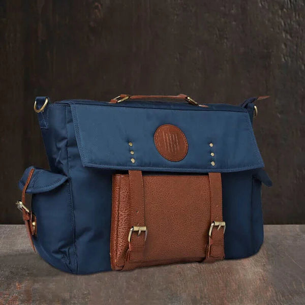 Hudson Messenger Laptop Bag for Men & Women (Navy)