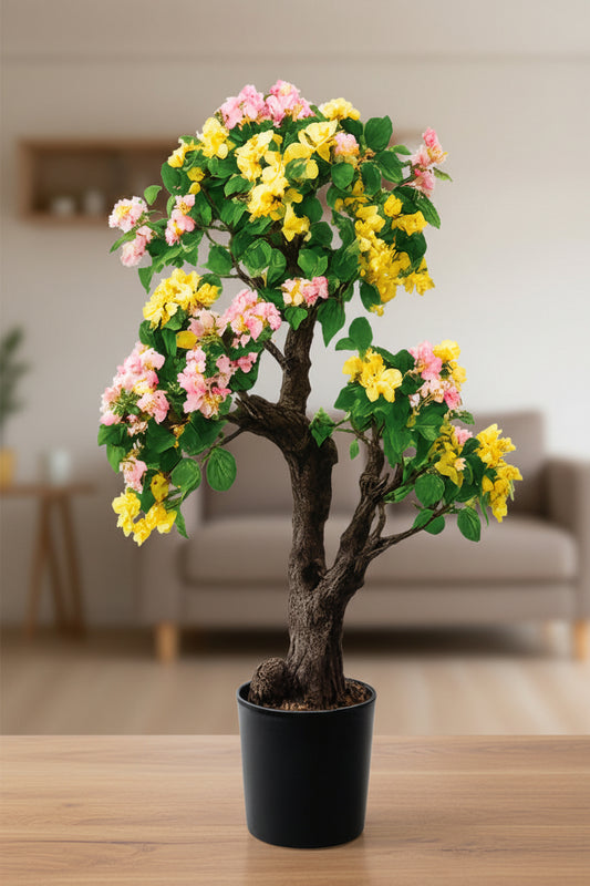 Premium Artificial Hydrangea & Bougainvillea Blossom Tree