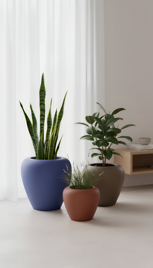 Rose Rustic Fiberglass Planter