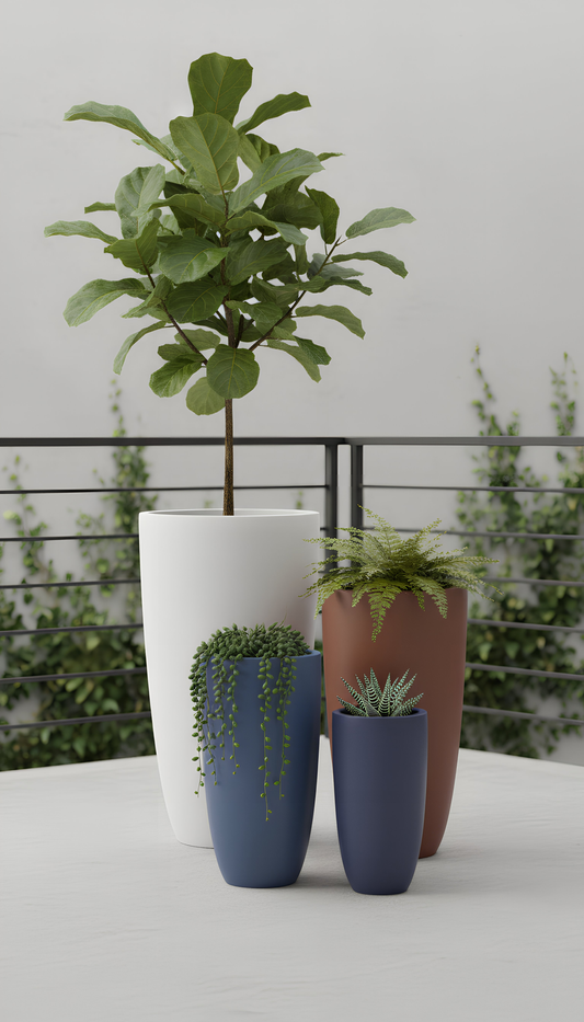 Tulip Rustic Fiberglass Planter