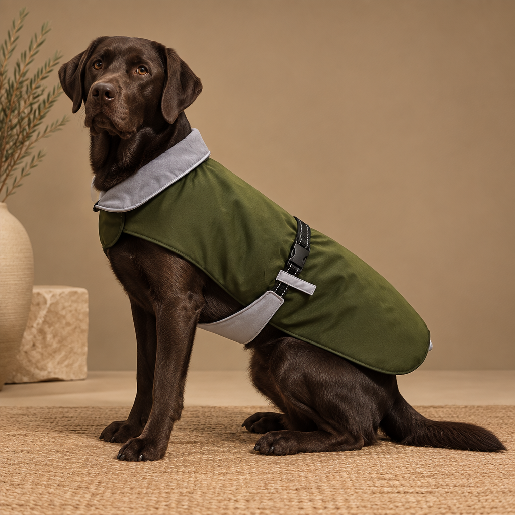 Premium Dog Jacket Olive Green