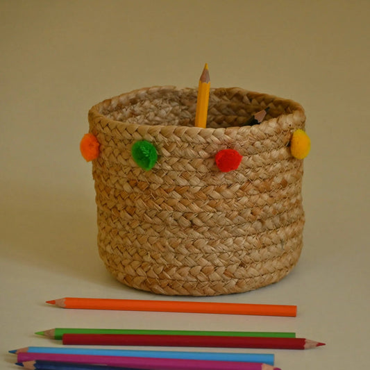 Handicraft Raffia & Jute Pen Holder