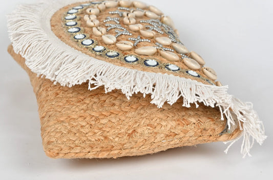 Handcrafted Jute Handbag & Clutch Purse