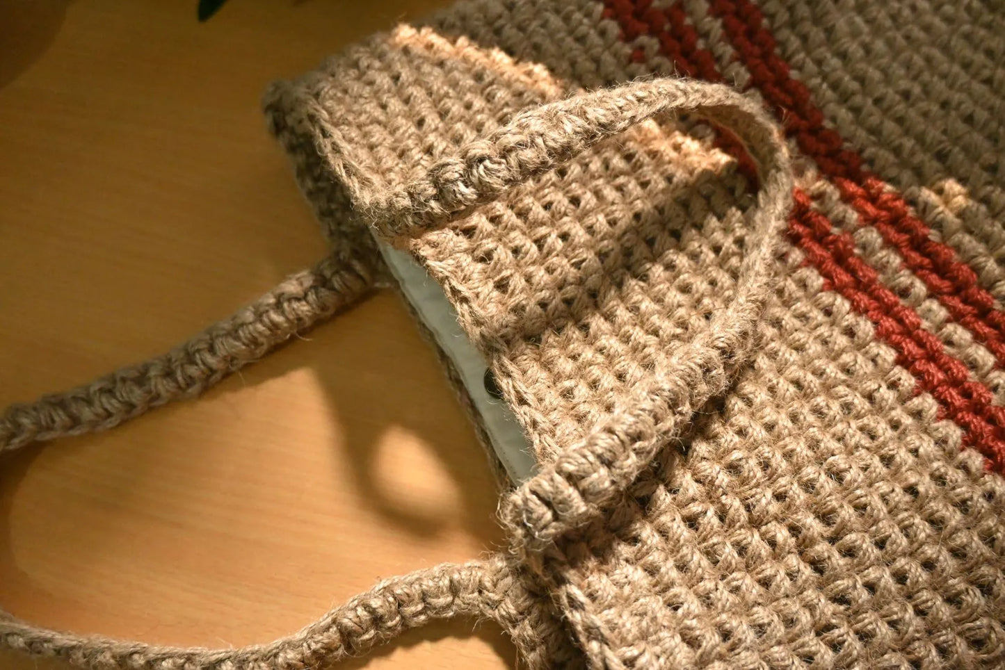 Handcrafted Jute Shoulder Tote Bag