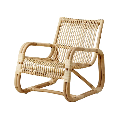 Kaia Handcrafted Cane Lounge Chair for Living Room