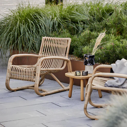 Kaia Handcrafted Cane Lounge Chair for Living Room