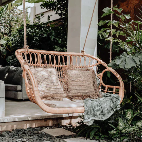 Kaia Handcrafted Bamboo & Rattan Swing Chair