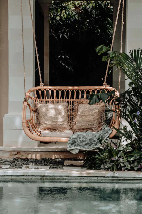 Kaia Handcrafted Bamboo & Rattan Swing Chair